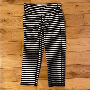 Athleta striped crop leggings